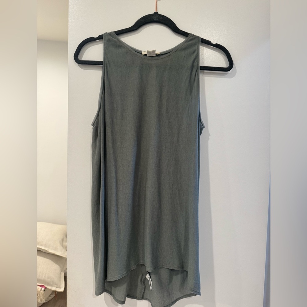 Helmut Lang semi sheer grey Tank Top